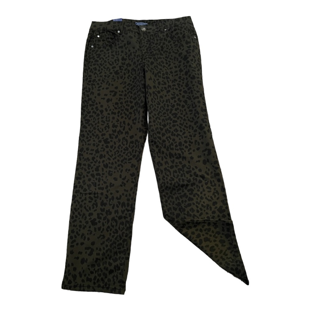 Bandolino Mandie Classic Fit Leopard Print Jeans Size 12